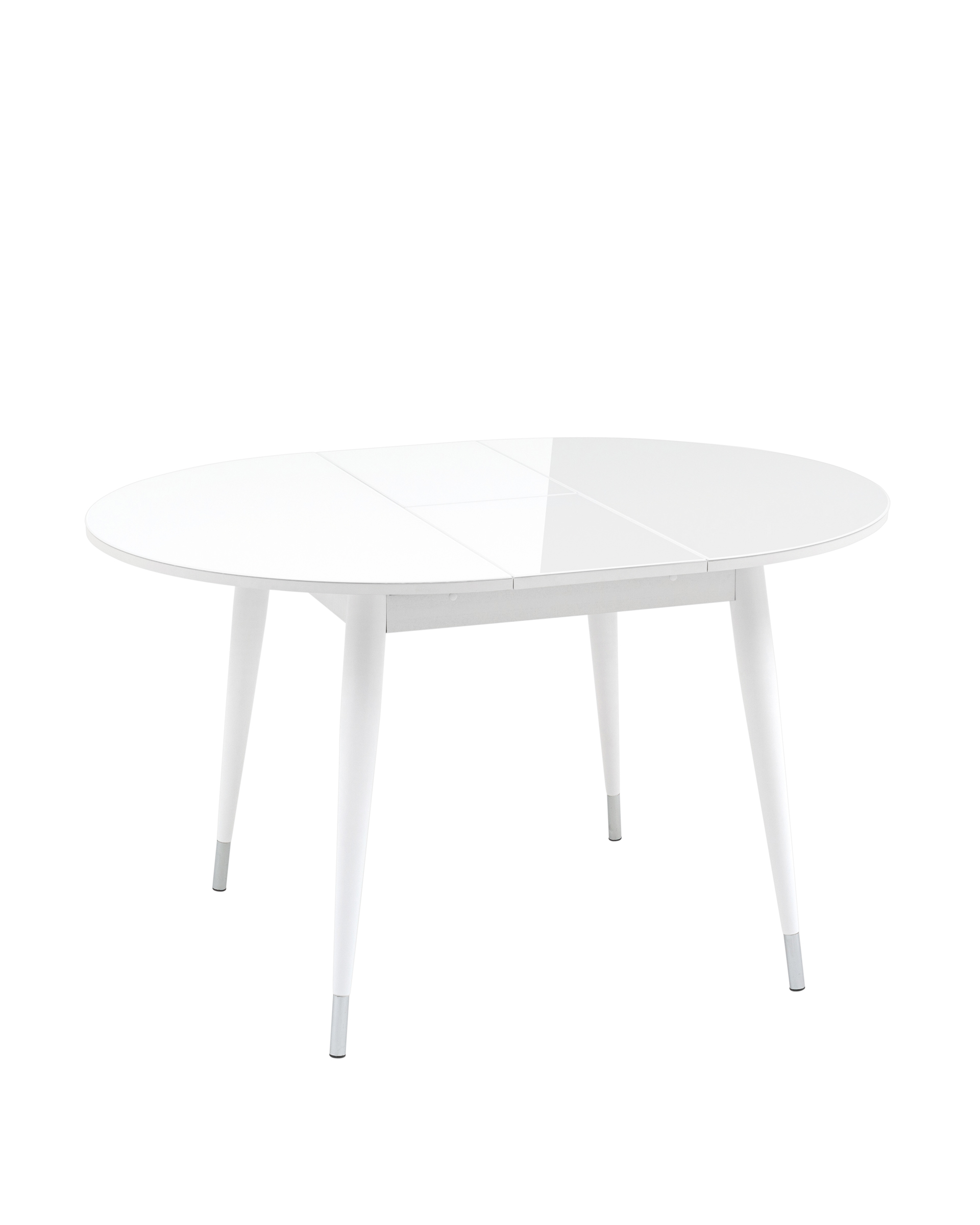 Стол обеденный Сидней раскладной 100-130 белый глянцевый из Италии