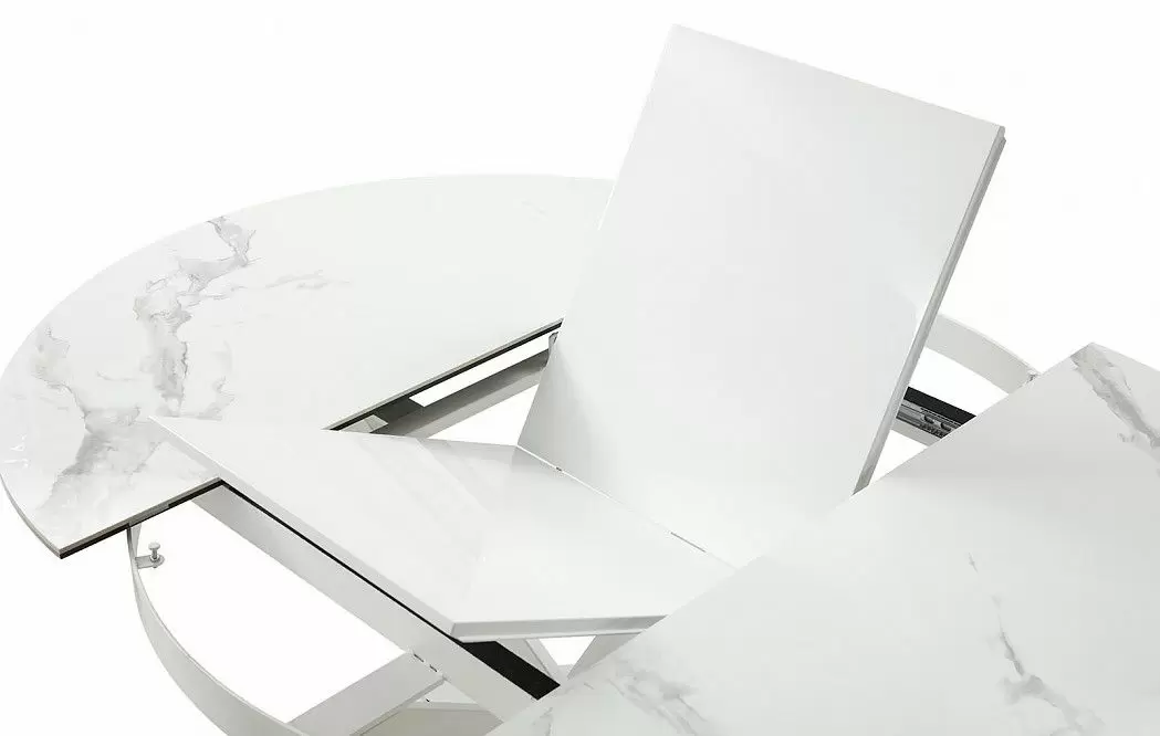 Стол раскладной Diona 120-170, керамика "каррарский мрамор" из Италии