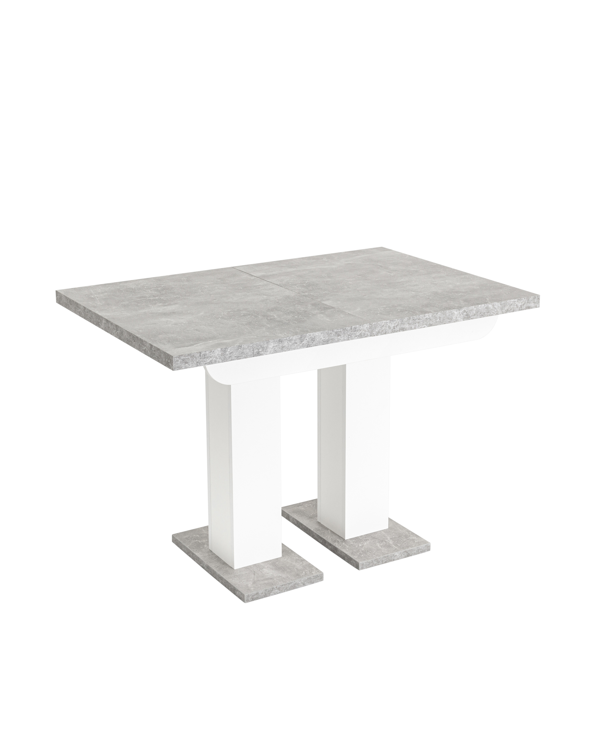 Стол Clyde 110-168*75 бетон/белый из Италии