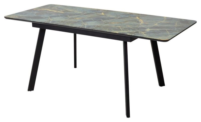 Стол АРУБА 140 ШТОРМ, стекло / ЧЕРНЫЙ М-City из Италии