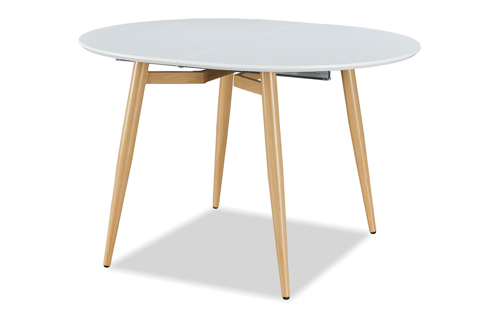 Стол раскладной Suzy 120-200, белый/дуб из Италии