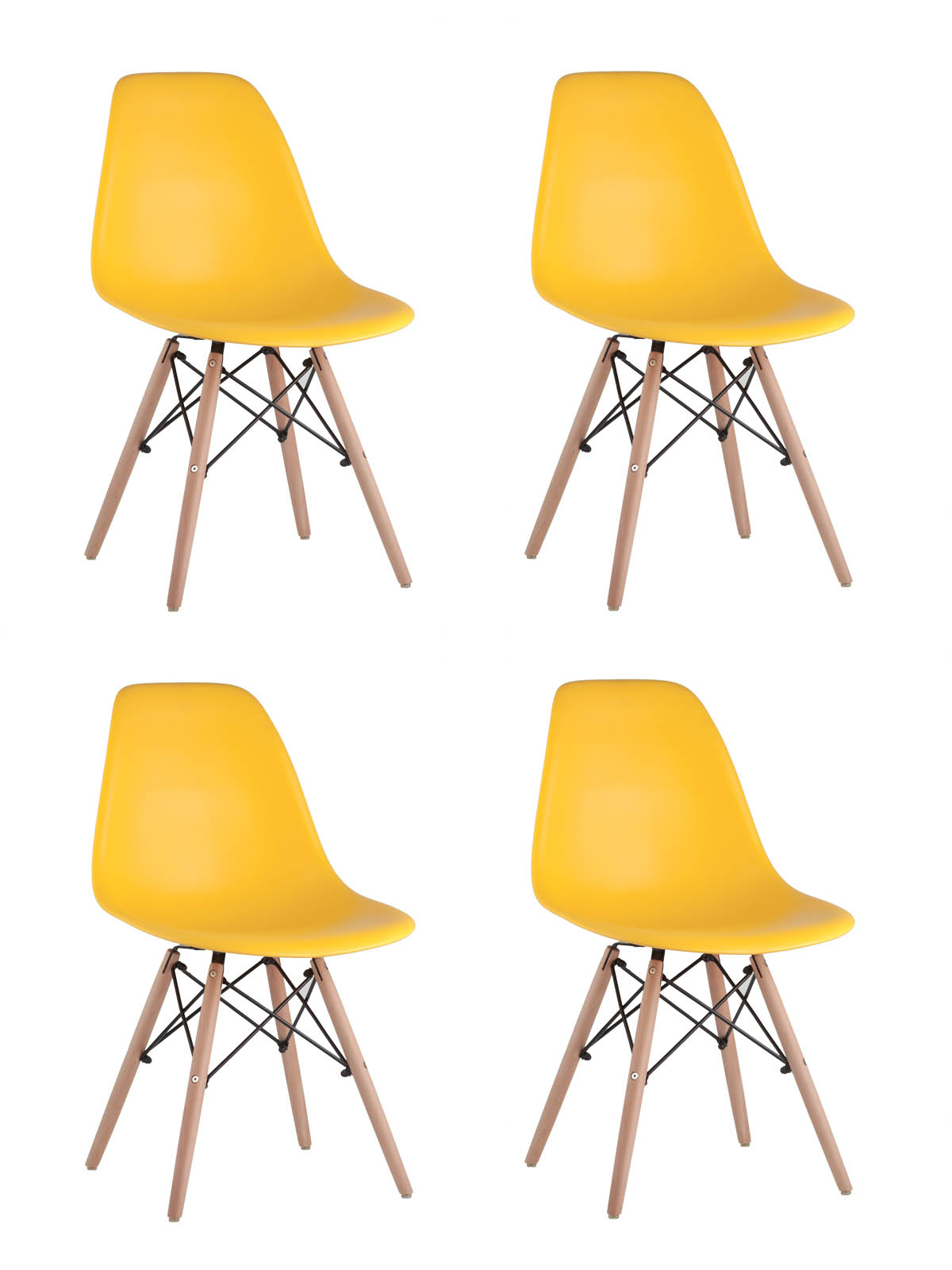 Стул Eames DSW желтый x4 из Италии