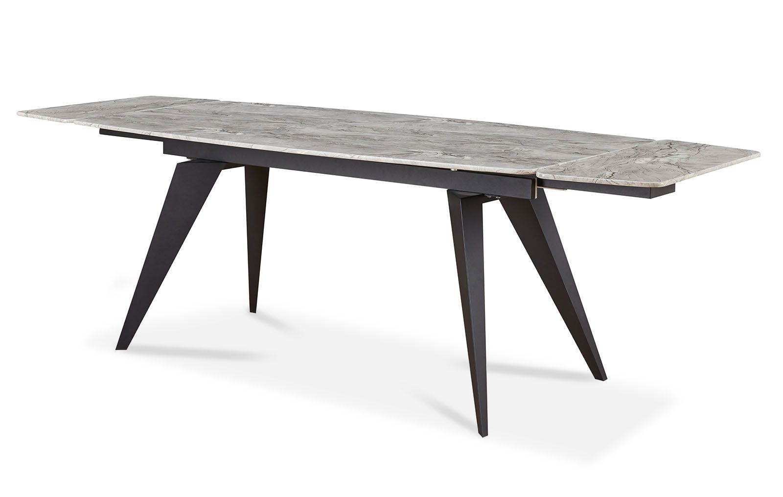 Стол раскладной Ramses 180-250, серый мрамор/черный из Италии