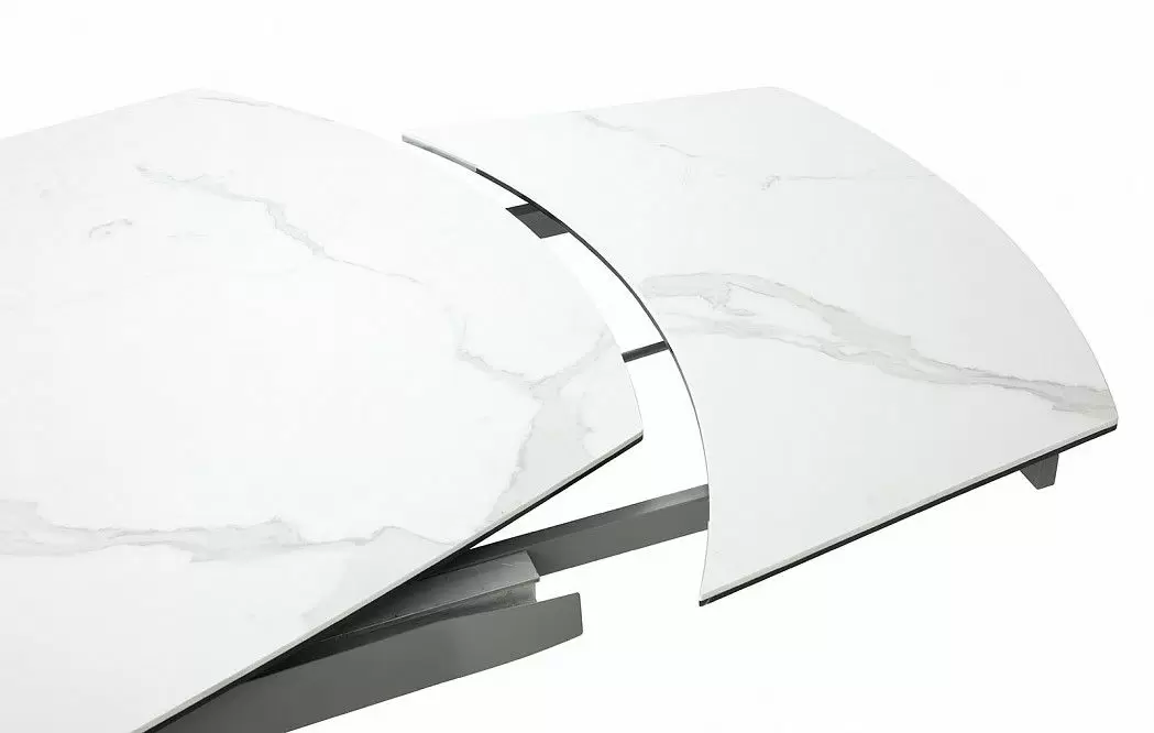 Стол раскладной Palermo 160-240, белая керамика/серый из Италии
