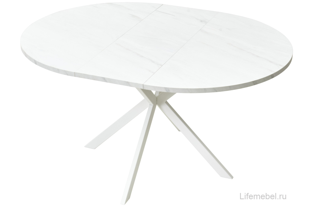 Стол ВЕГА D110 раскладной Мрамор Леванто / белый каркас М-City из Италии