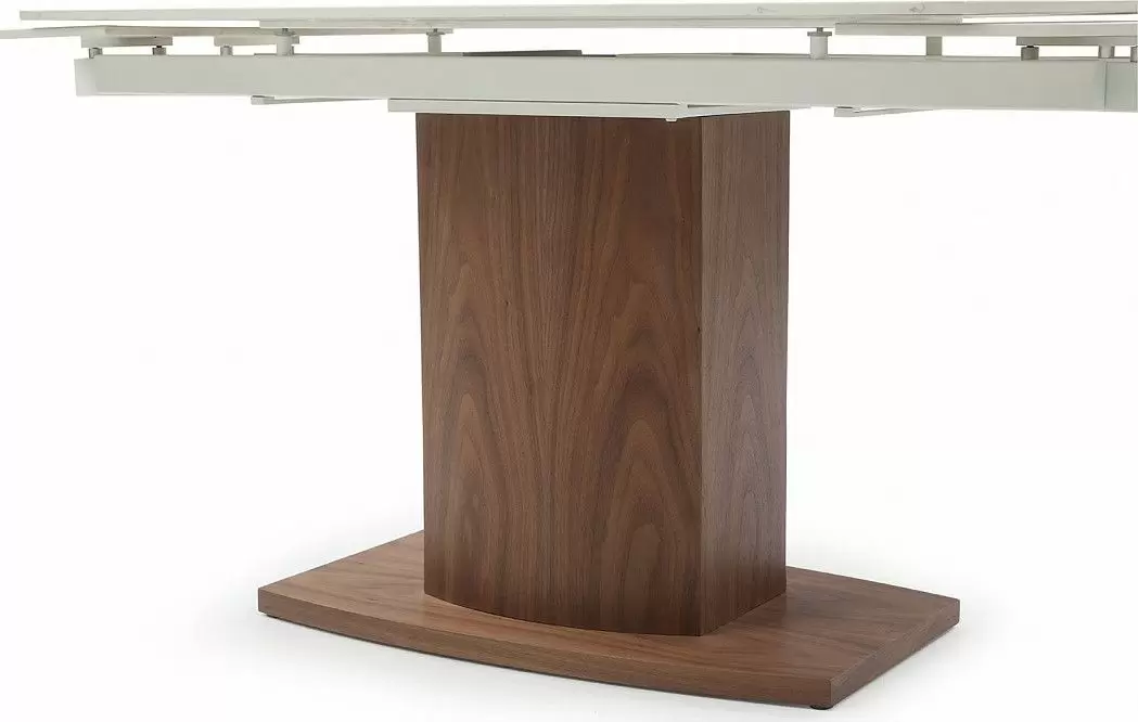 Стол раскладной Carlo 140-180, белая керамика/орех из Италии