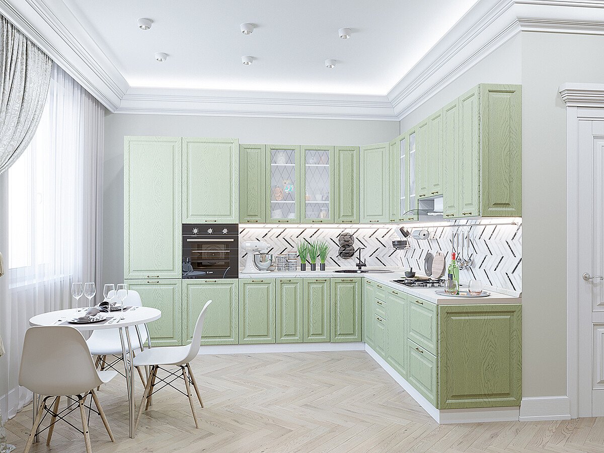 Кухня Ницца-04 2340*3290/2690*600 Дуб оливковый