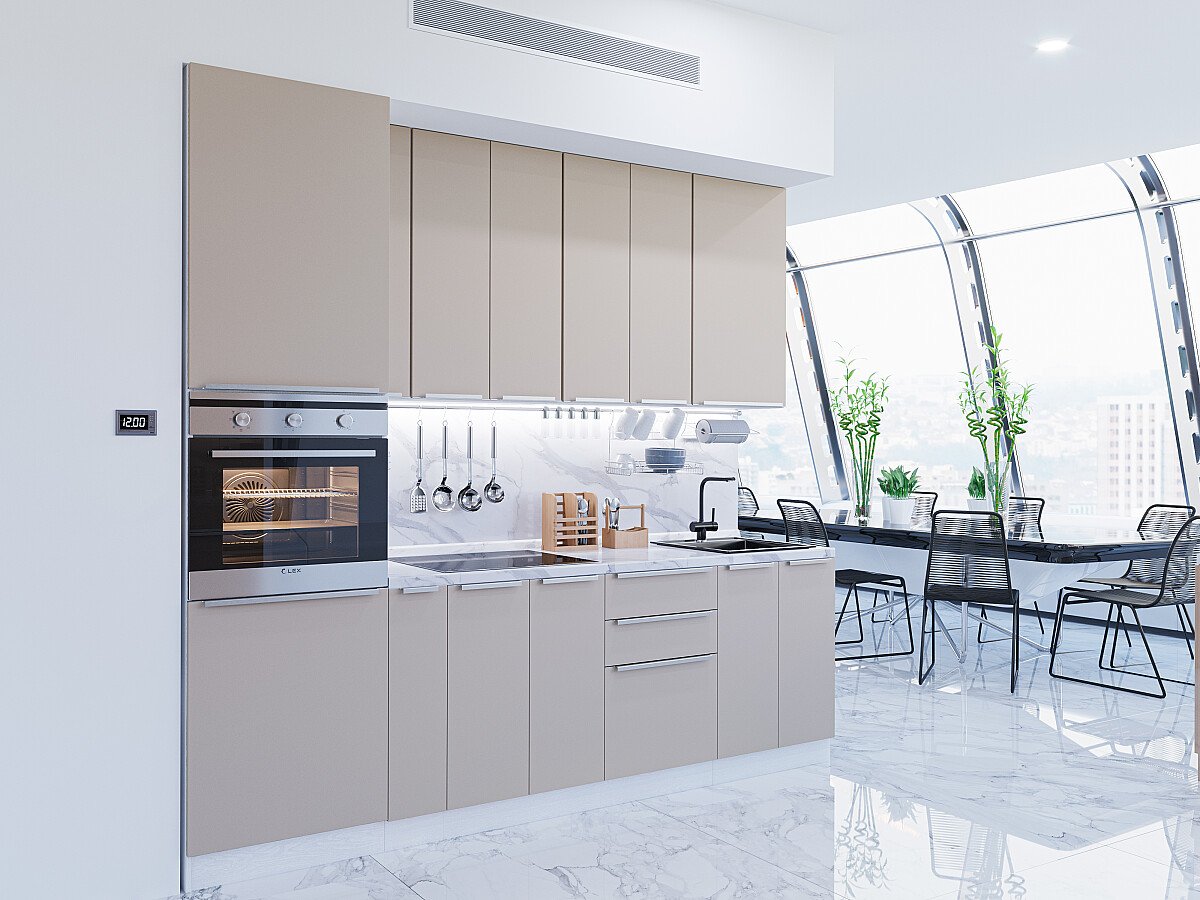Кухня Фьюжн-03 2340*2600*600 Silky Grey