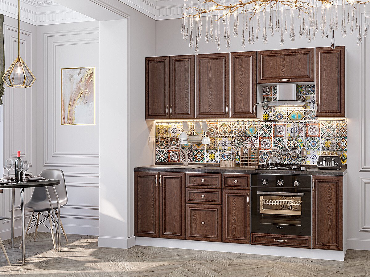 Кухня Шале-01 2140*2200*600 Brown Dreamline