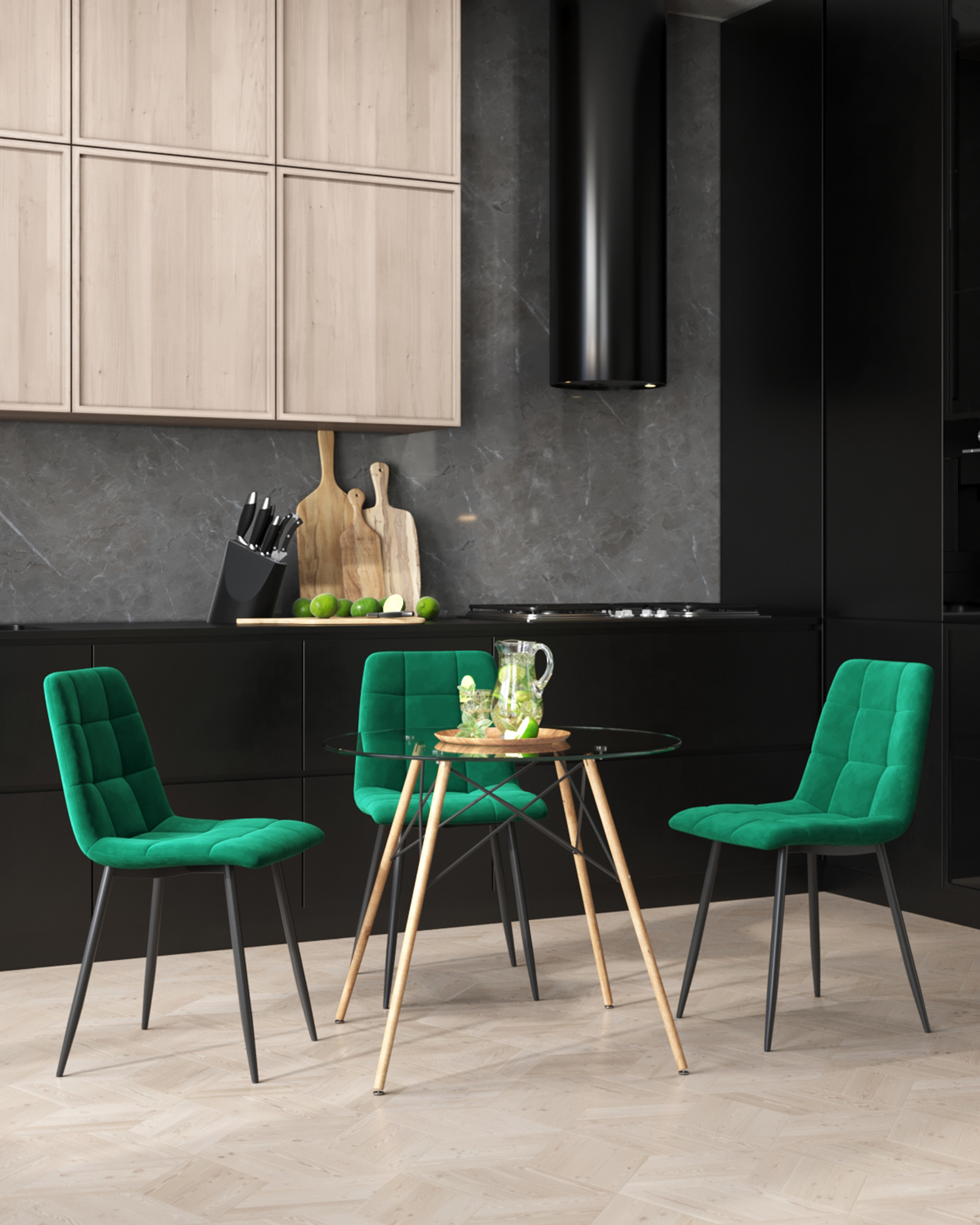 Стол Eames DSW D80 стеклянный из Италии