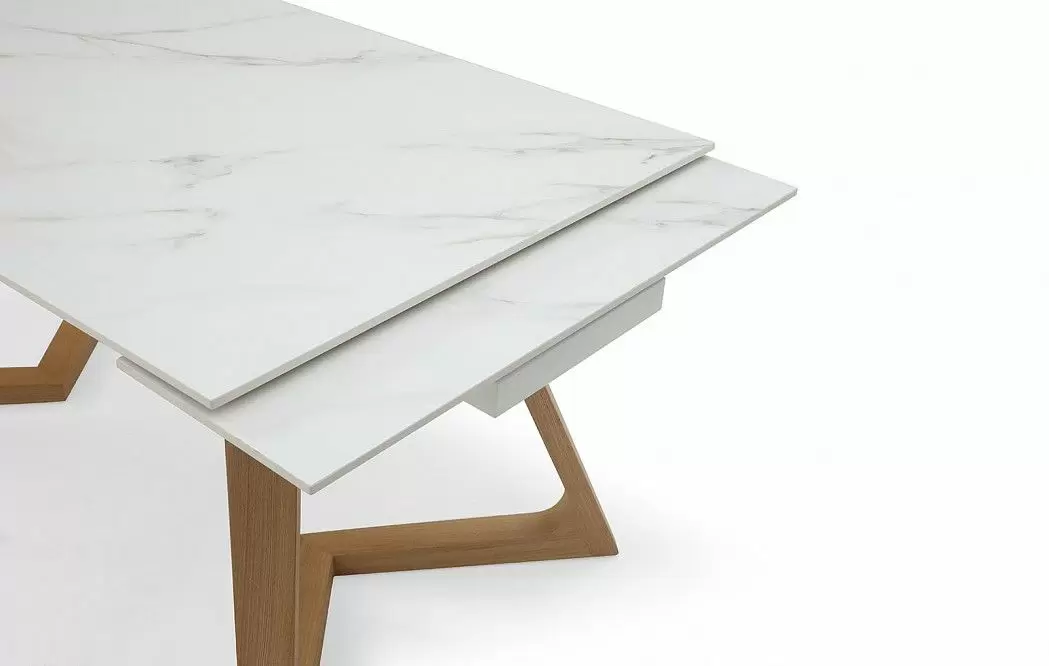 Стол раскладной Sorrento 180-240, белая керамика/ясень из Италии