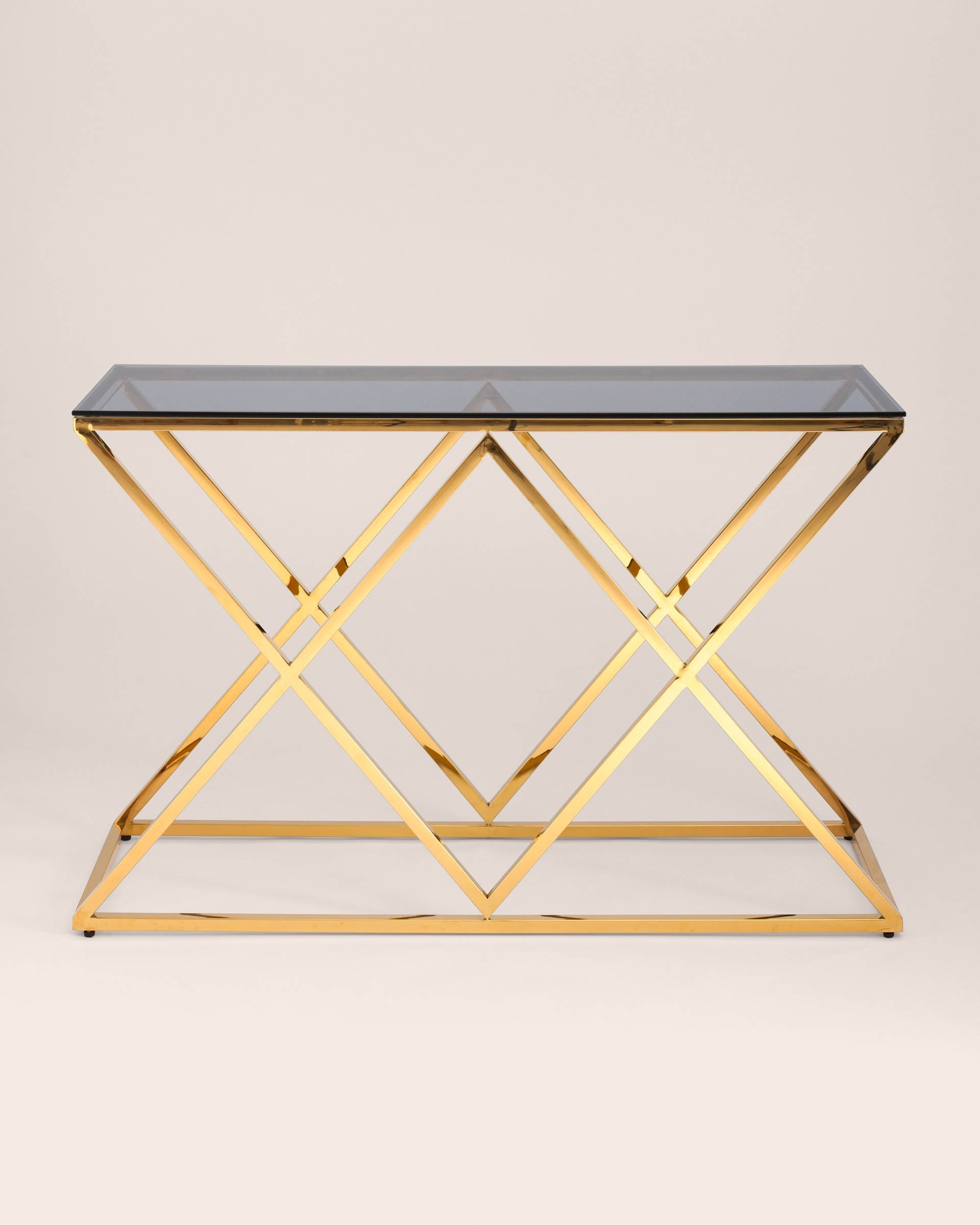 Консоль ИНСИГНИЯ 120*40 золото стекло smoke из Италии