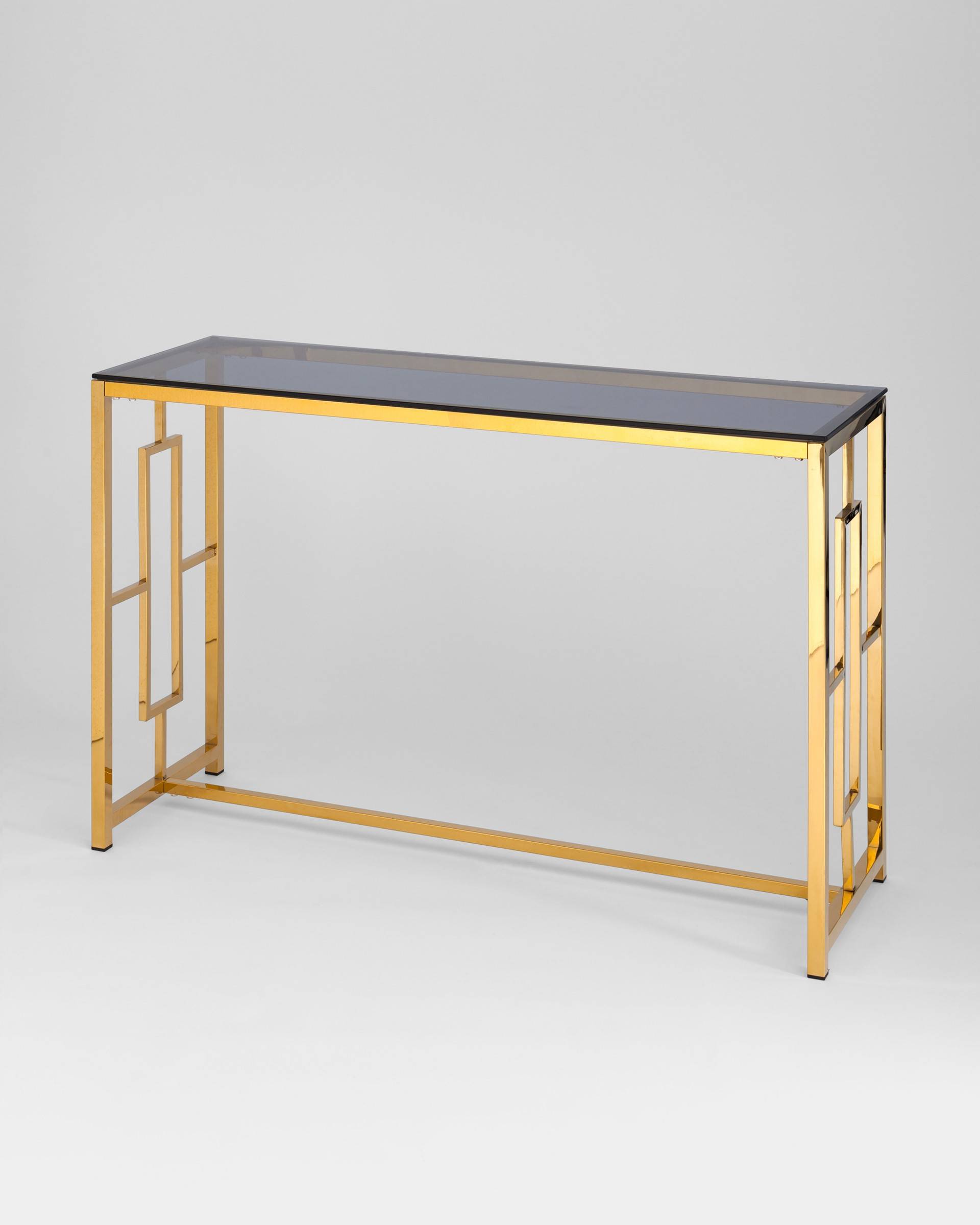 Консоль БРУКЛИН 120*40 золото стекло smoke из Италии