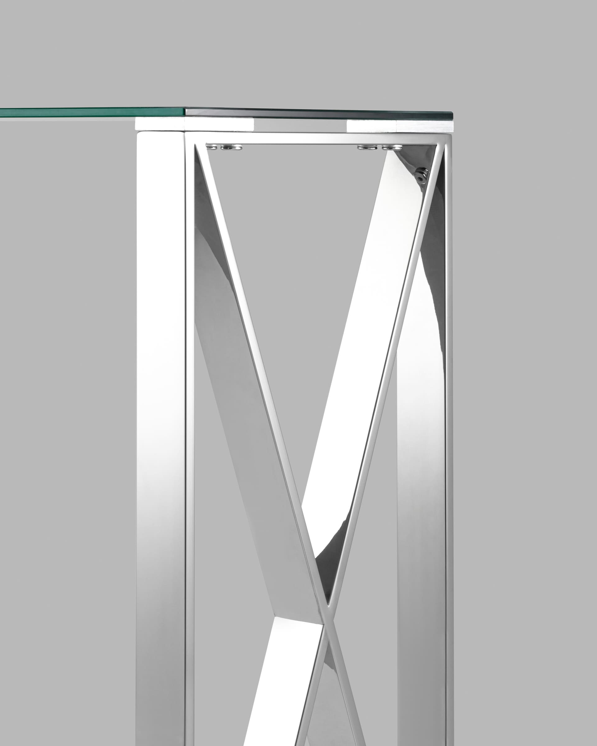 Консоль КРОСС 115*30 серебро из Италии