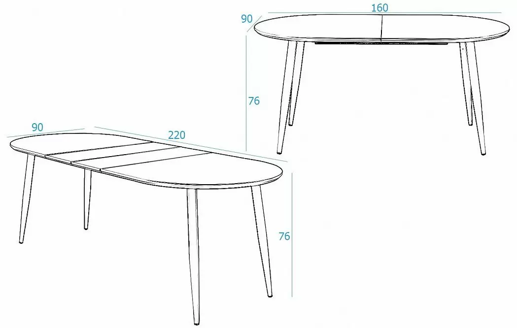 Стол раскладной Morris, белый из Италии