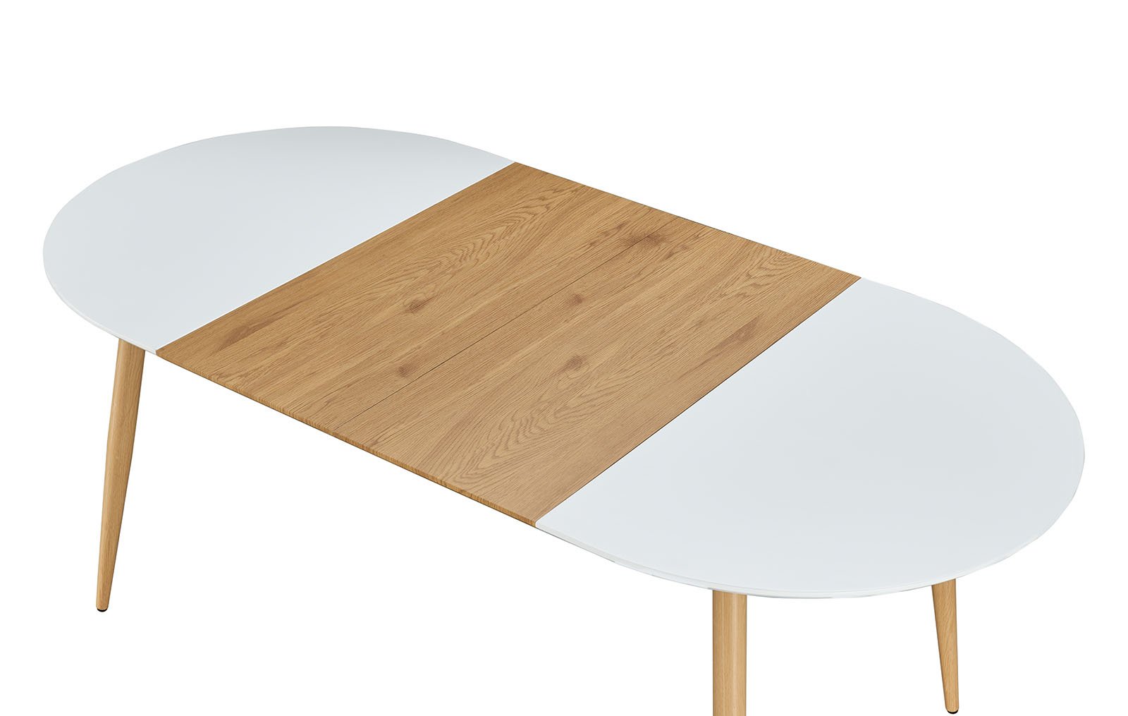 Стол раскладной Suzy 120-200, белый/дуб из Италии