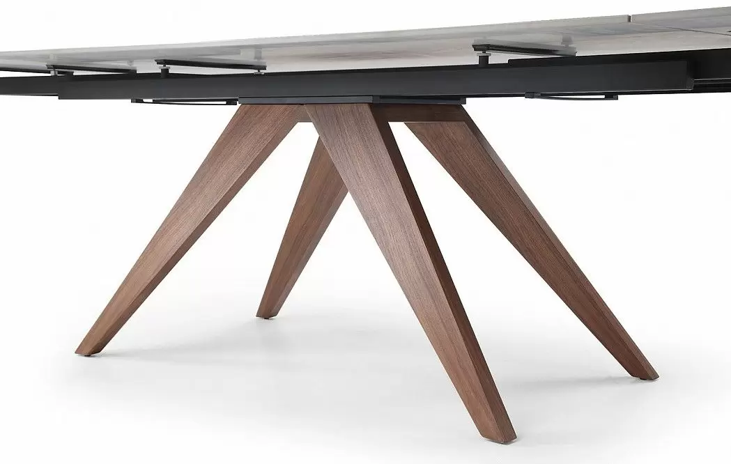 Стол раскладной Valencia 180-260, серая керамика/орех из Италии