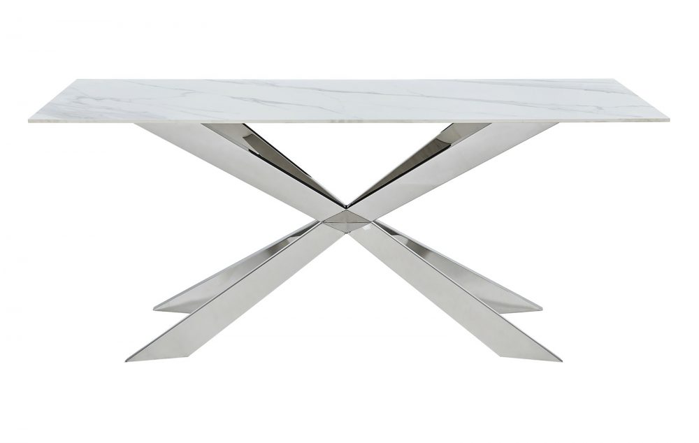 Обеденный стол T088-180 белый камень из Италии