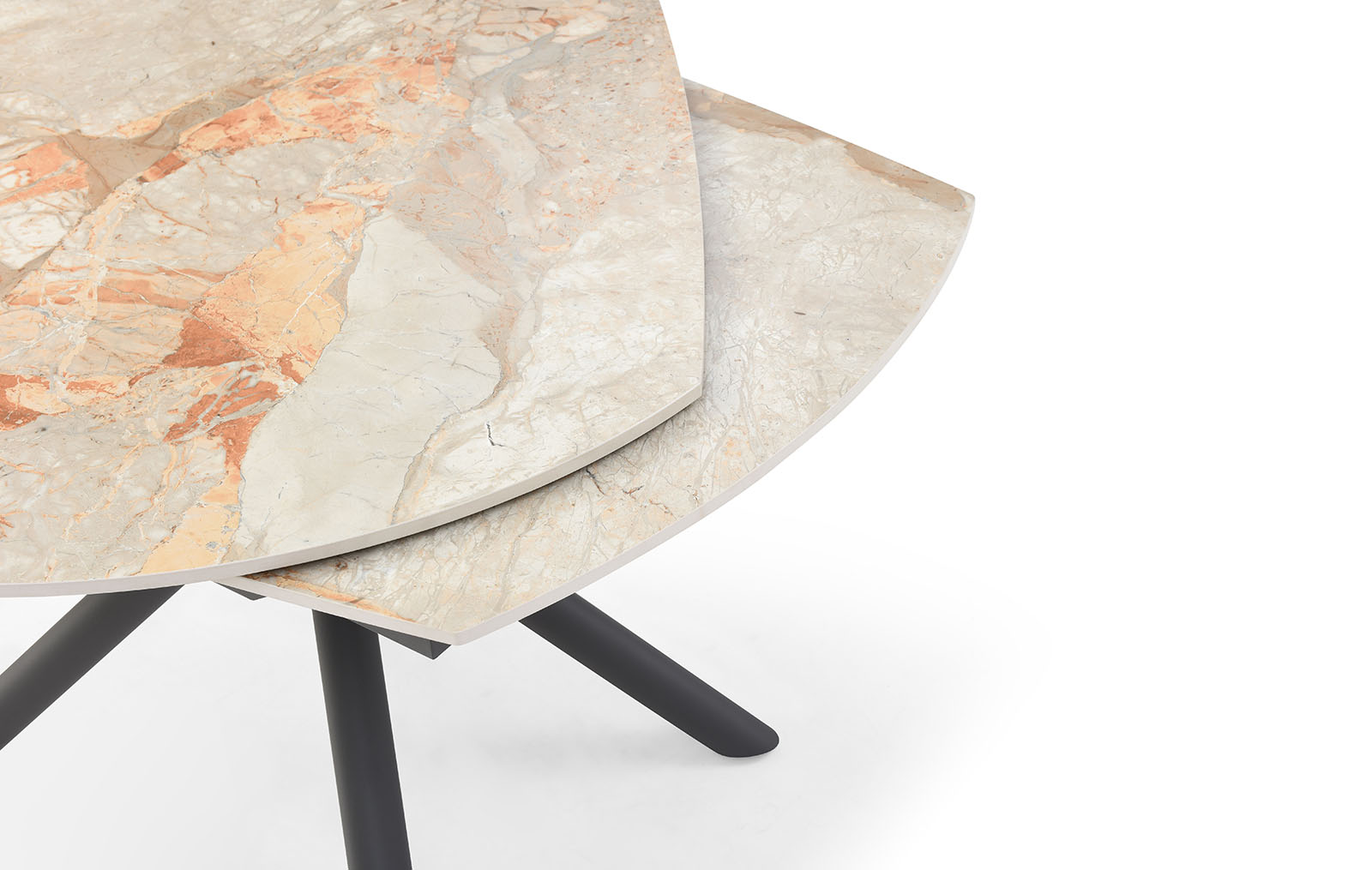 Стол раскладной Salerno 120-180, серая керамика/черный из Италии