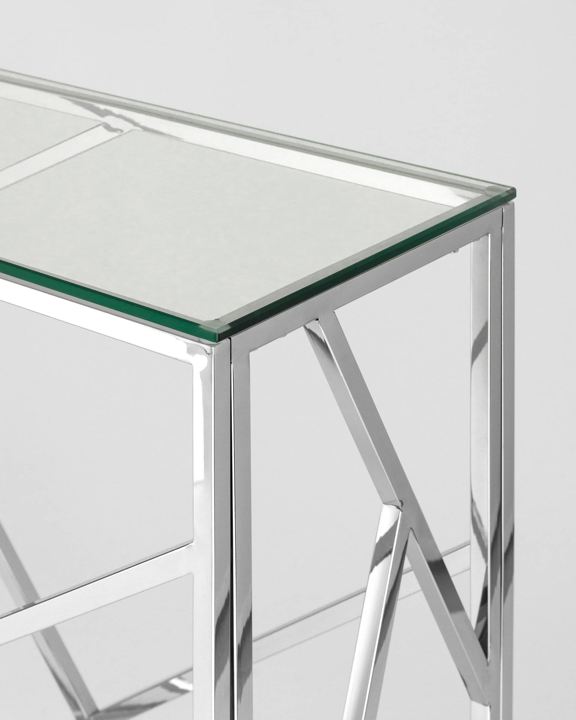 Консоль АРТ ДЕКО 115*30 серебро из Италии