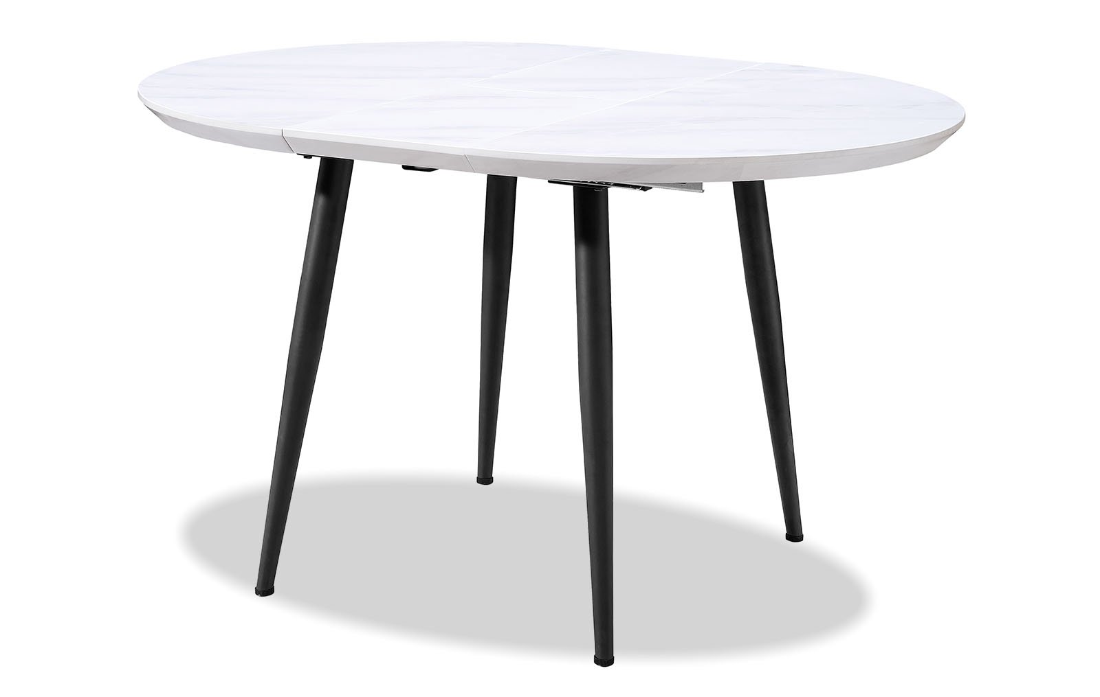 Стол раскладной Leticia 100-130, мраморный рисунок/черный из Италии