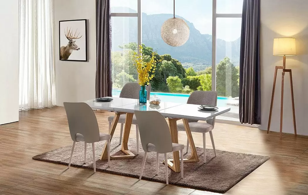 Стол раскладной Avalon (140), белый/ясень из Италии