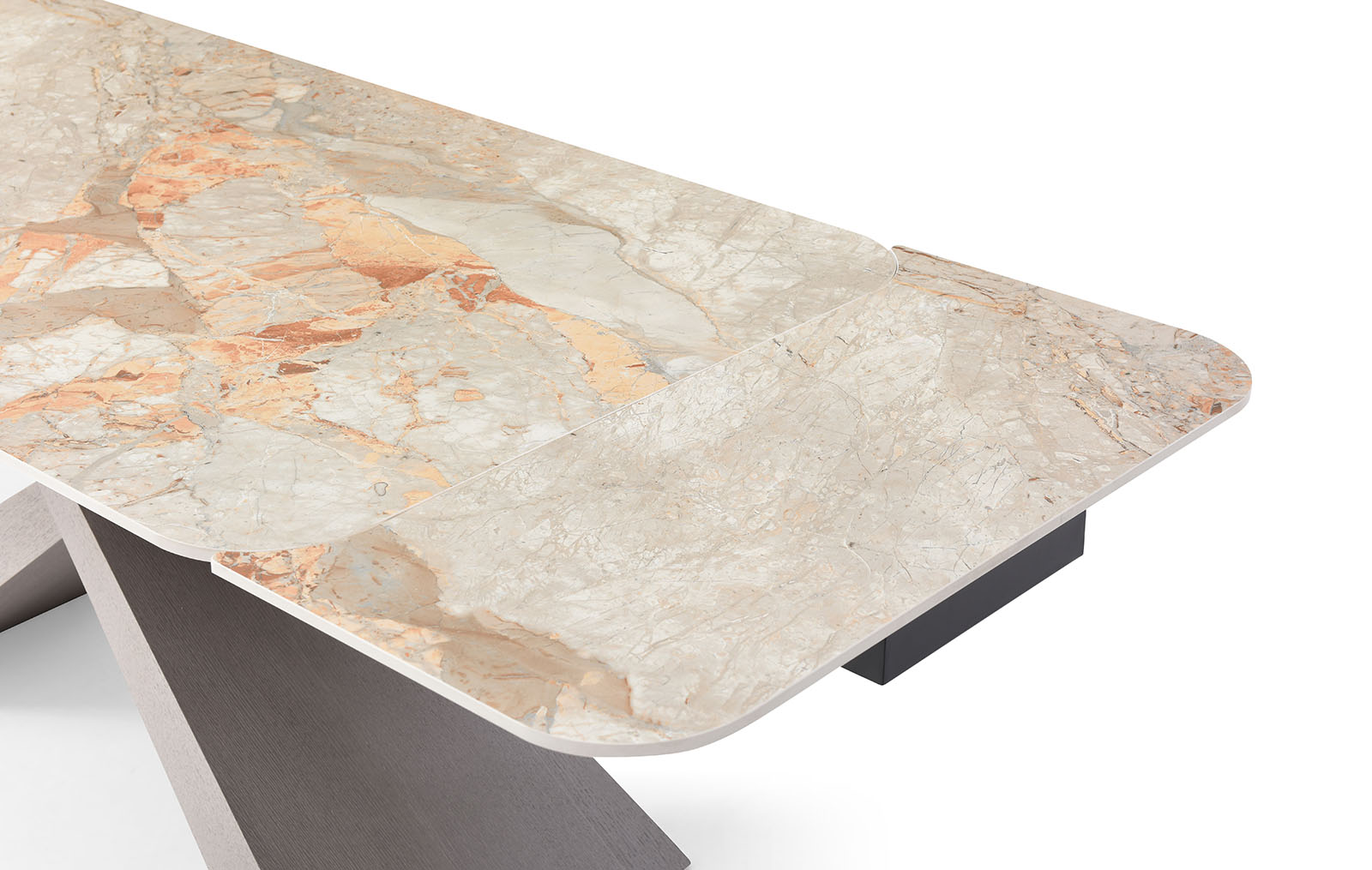 Стол раскладной Torino 160-240, серая керамика/серый дуб из Италии