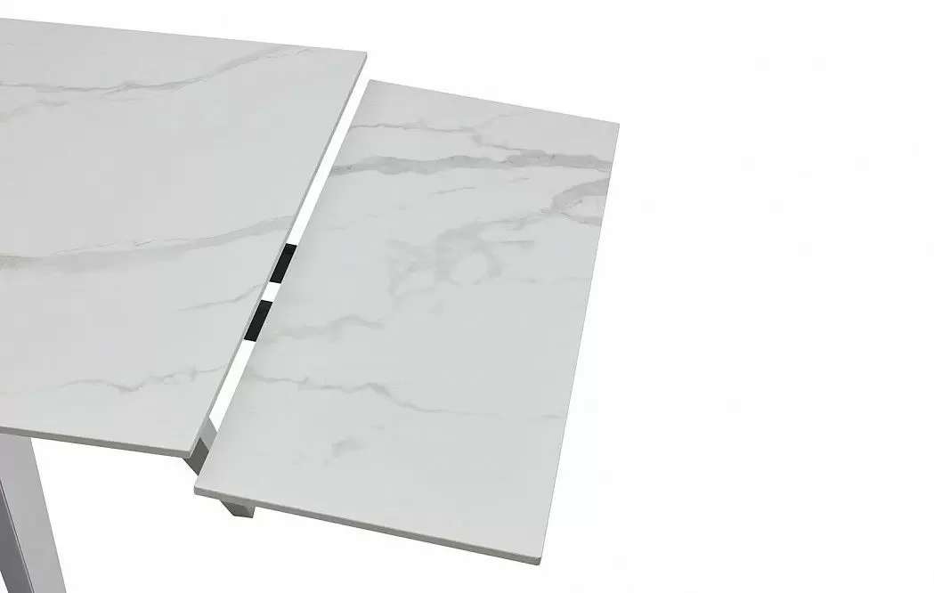 Стол раскладной Ramses 180-250, белый мрамор/хром из Италии