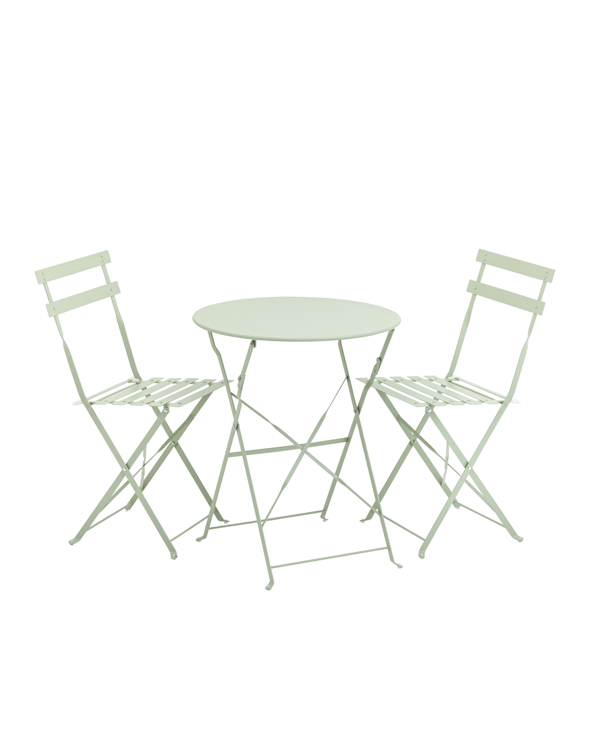 Комплект стола и двух стульев Бистро светло-зеленый из Италии