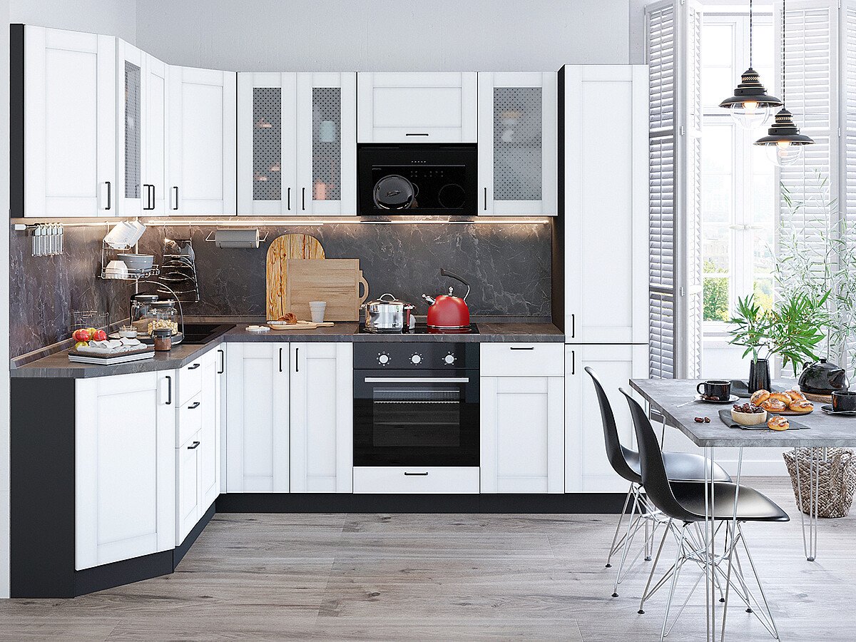 Кухня Лофт-04 2140*1700/2600*600 Super White