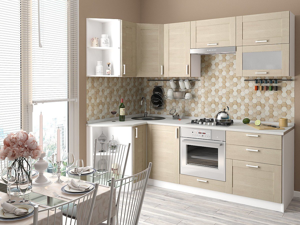 Кухня Лофт-03 2140*1200/2190*600 Cappuccino Veralinga