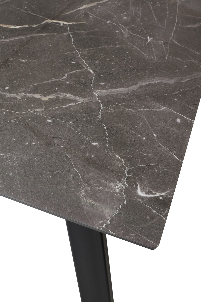 Стол Морис 140 БРАУН, стекло/ ЧЕРНЫЙ М-City из Италии