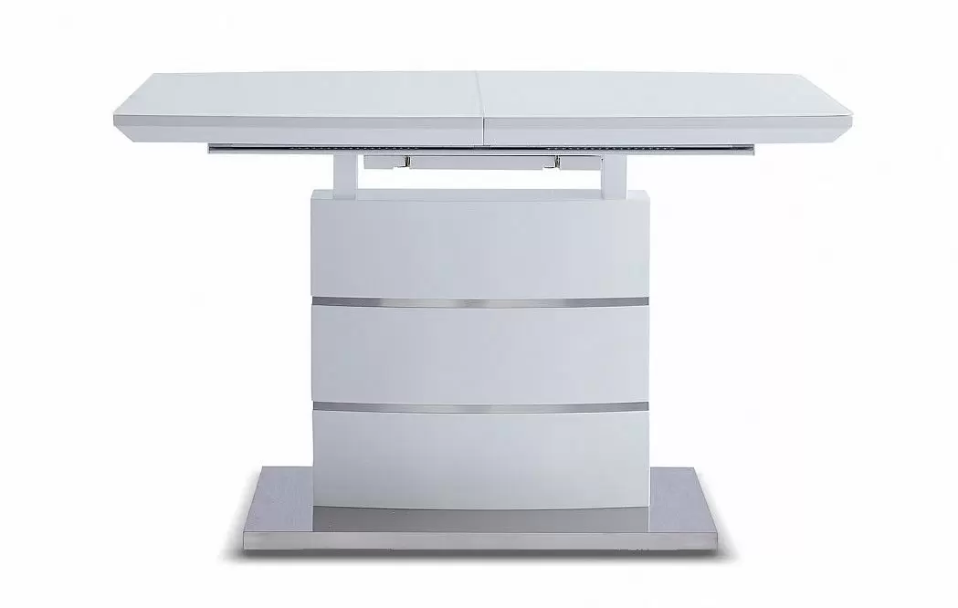 Стол раскладной Verona Glass (140), белый матовый из Италии