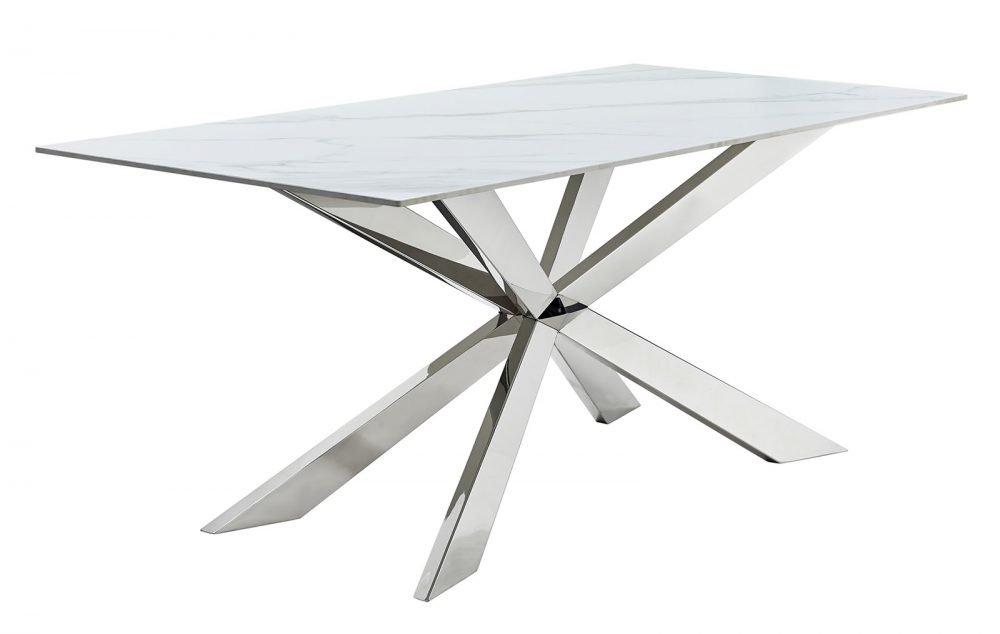 Обеденный стол T088-180 белый камень из Италии