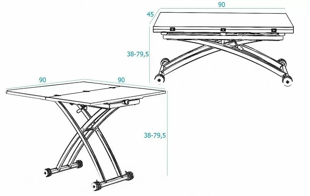 Стол-трансформер Jordan, кофе из Италии
