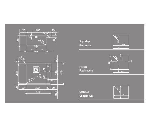 Мойка Artinox Ghost 60 из Италии
