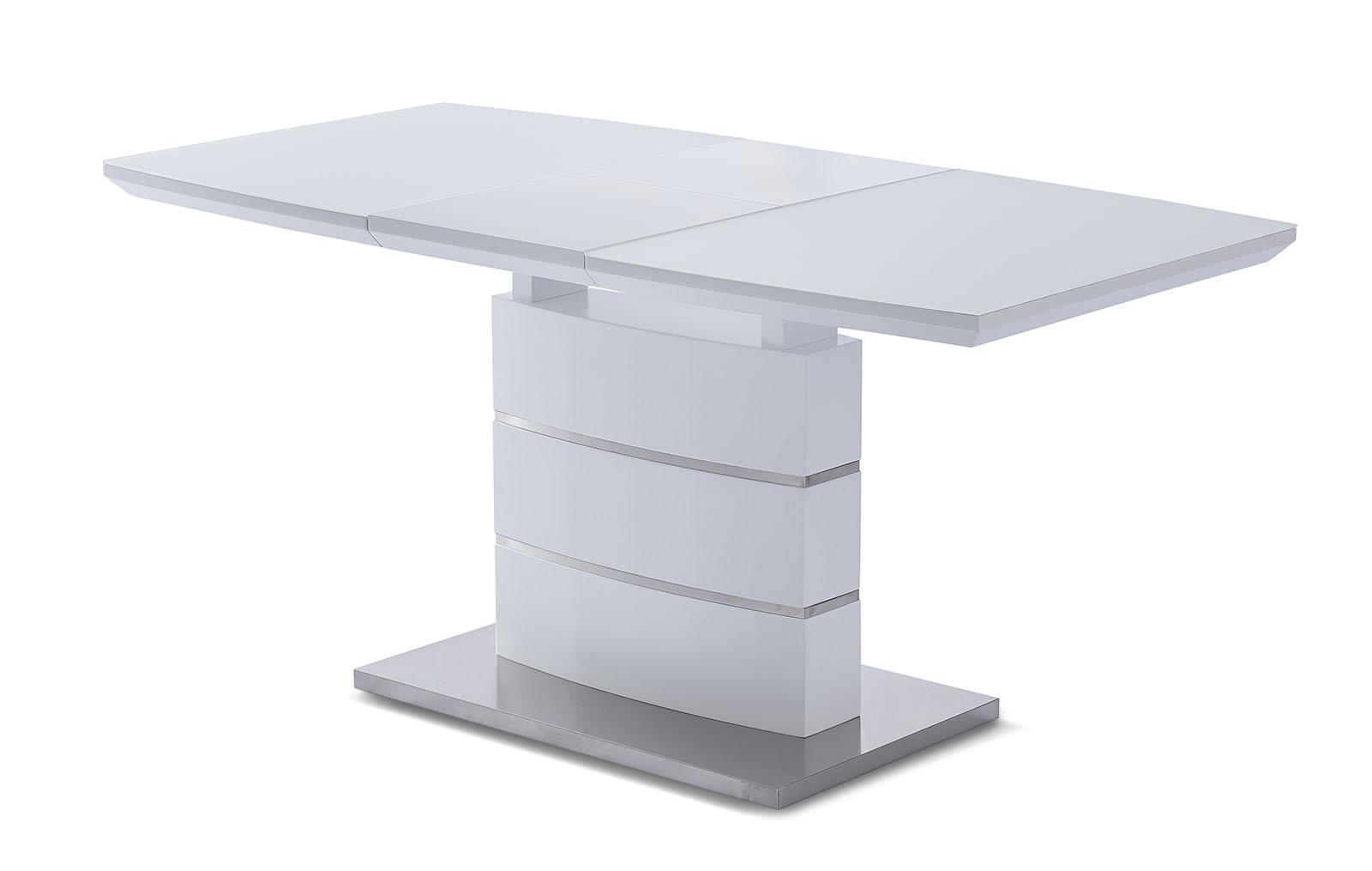 Стол раскладной Verona Glass (140), белый матовый из Италии