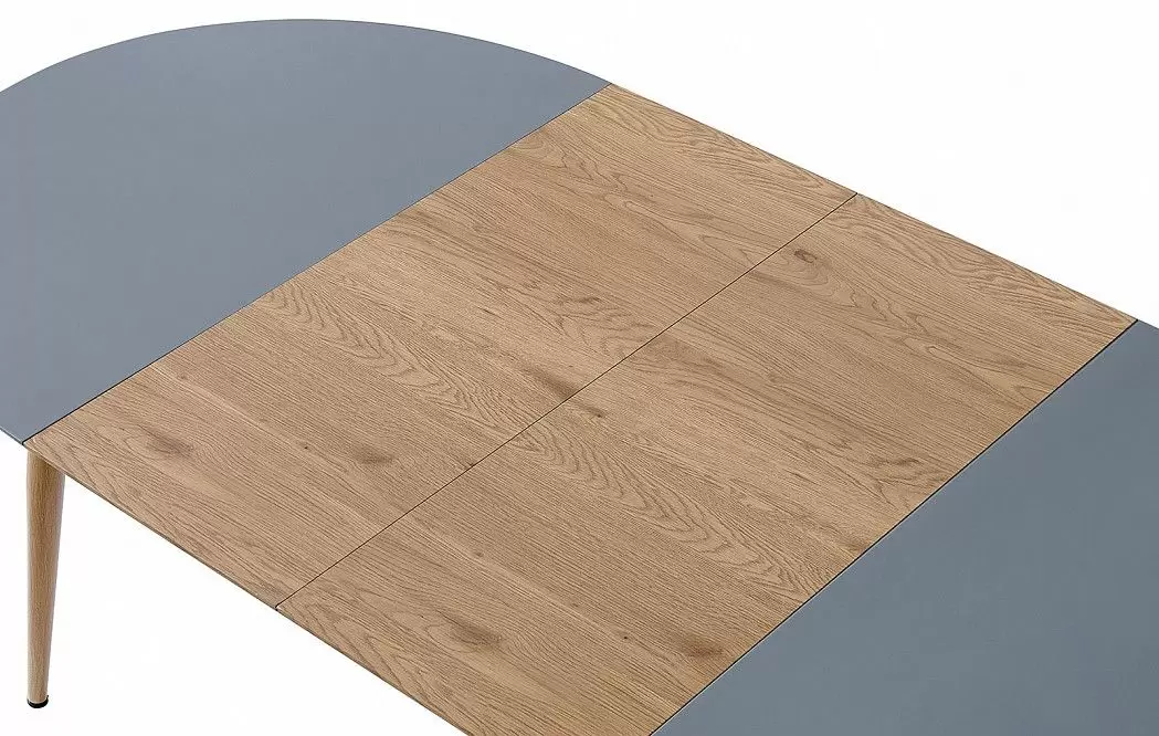 Стол раскладной Margaret 120-200, серый/светлое дерево из Италии