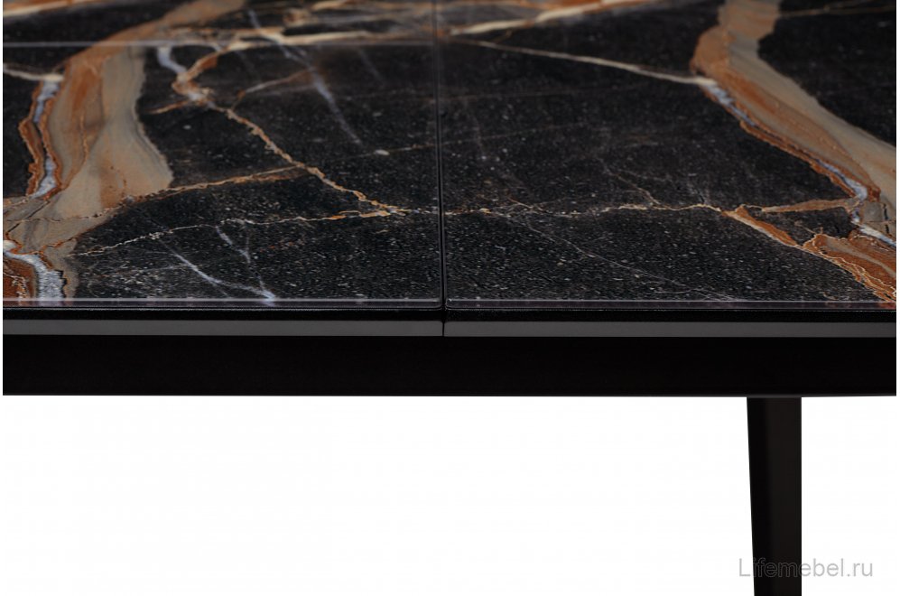 Стол АРУБА 140 МЕЙДЖИК, стекло/ ЧЕРНЫЙ М-City из Италии