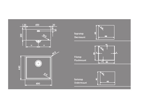 Мойка Artinox Smart 45 из Италии