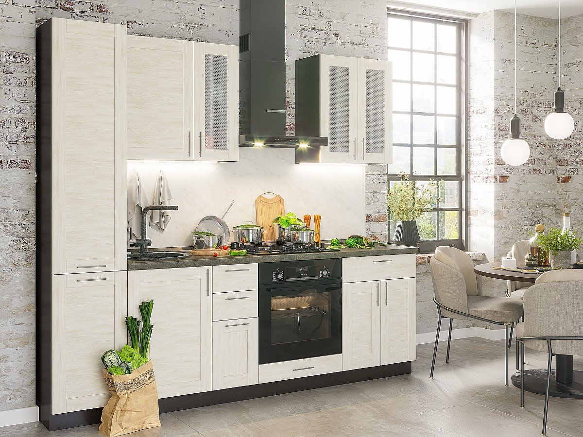 Кухня Лофт-02 2140*2400*600 Nordic Oak