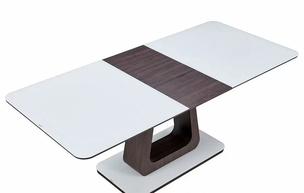 Стол раскладной Rosanna 160-200, темно-коричневый/белый из Италии