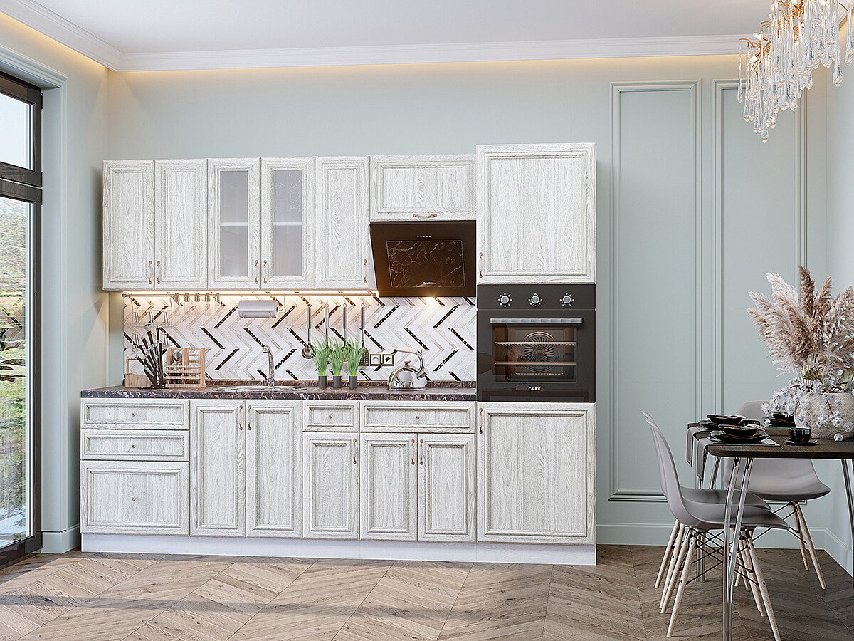 Кухня Шале-02 2140*2700*600 White Dreamline