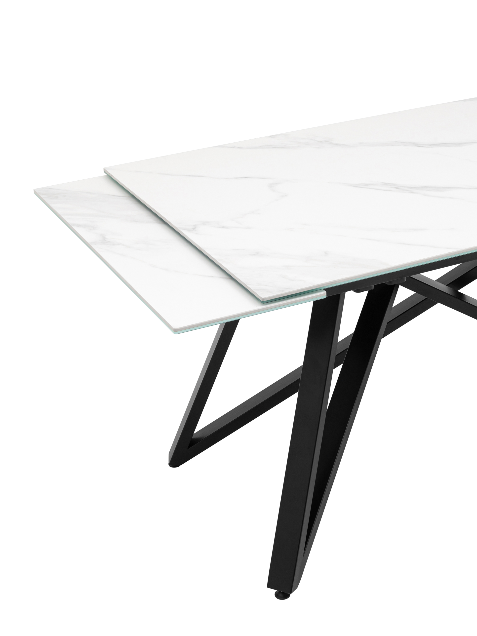 Стол обеденный Канкун раскладной 140-180*90 керамика белый из Италии