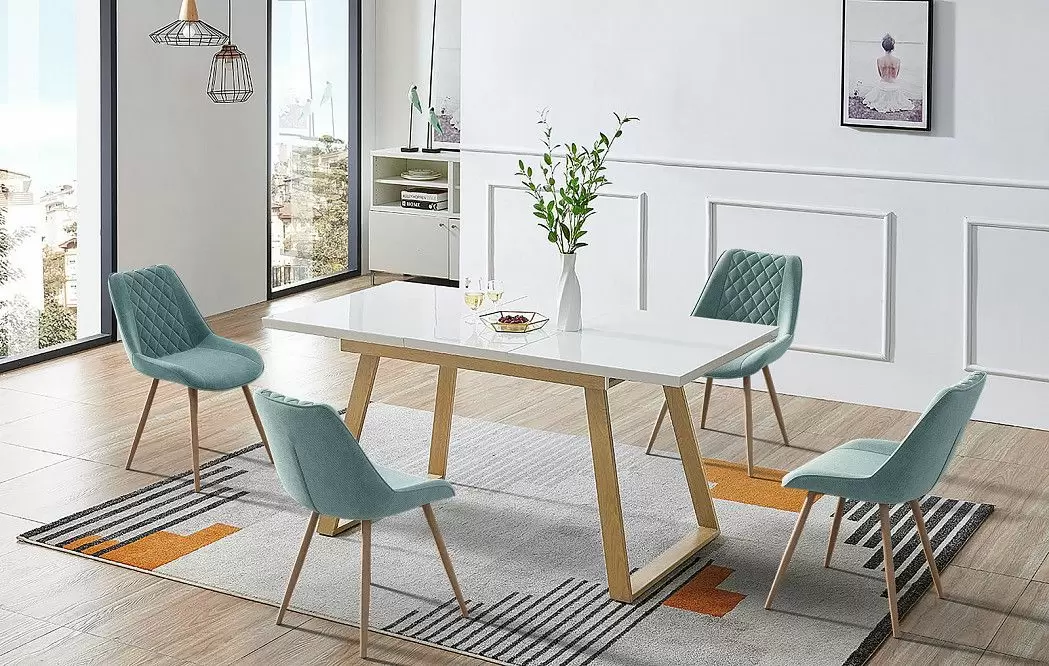 Стол раскладной Manchester 120-160, белый/вяз из Италии