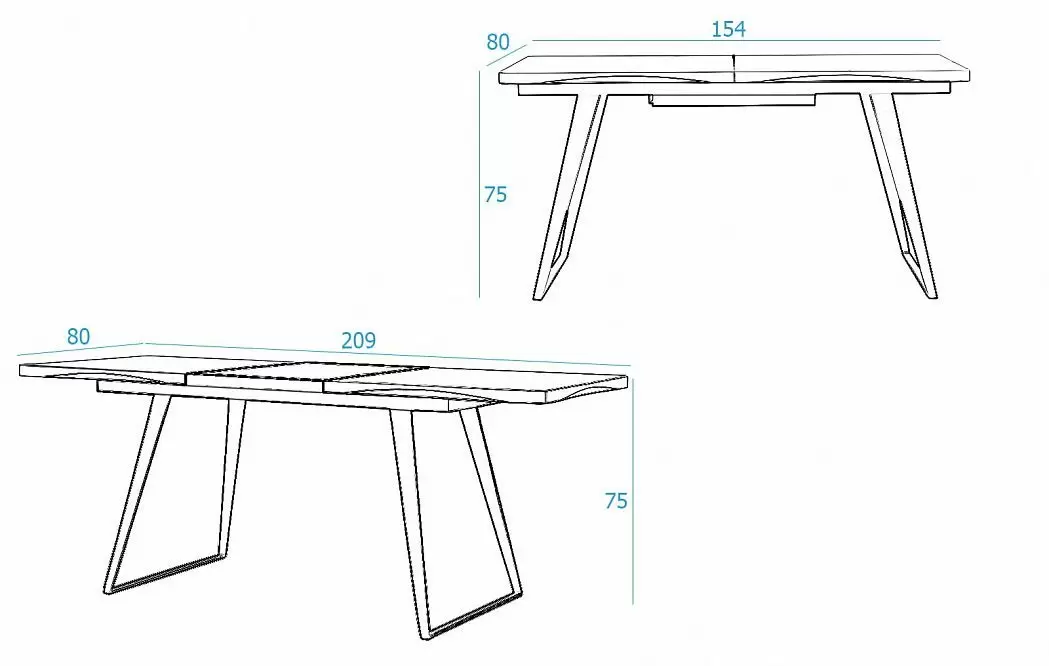 Стол раскладной Vermont, орех из Италии