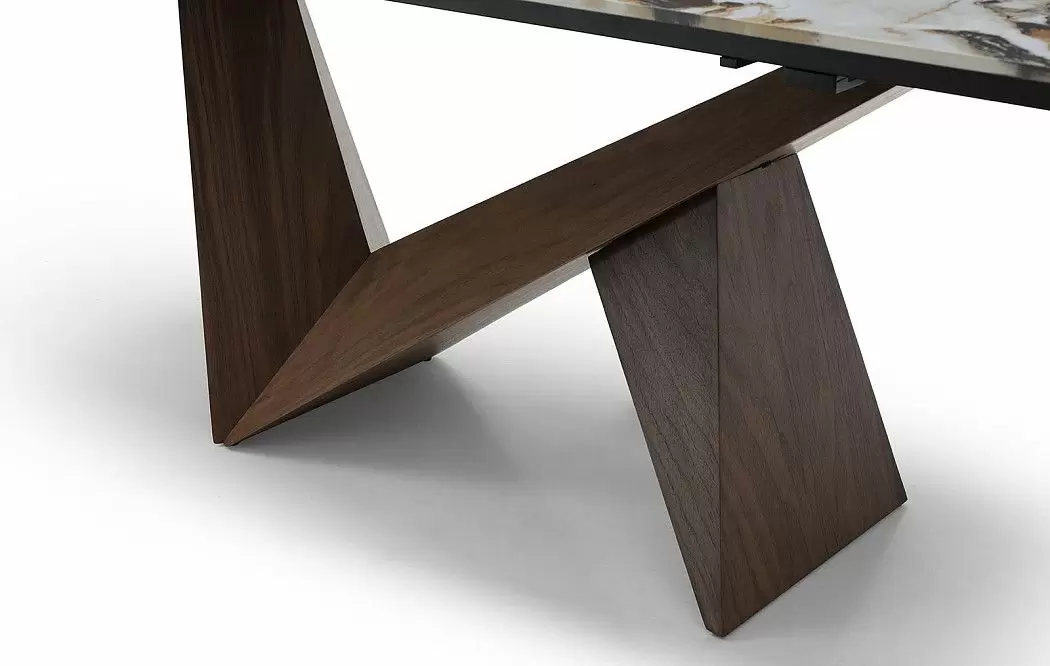 Стол раскладной Portofino 180-260, светлая керамика/орех из Италии