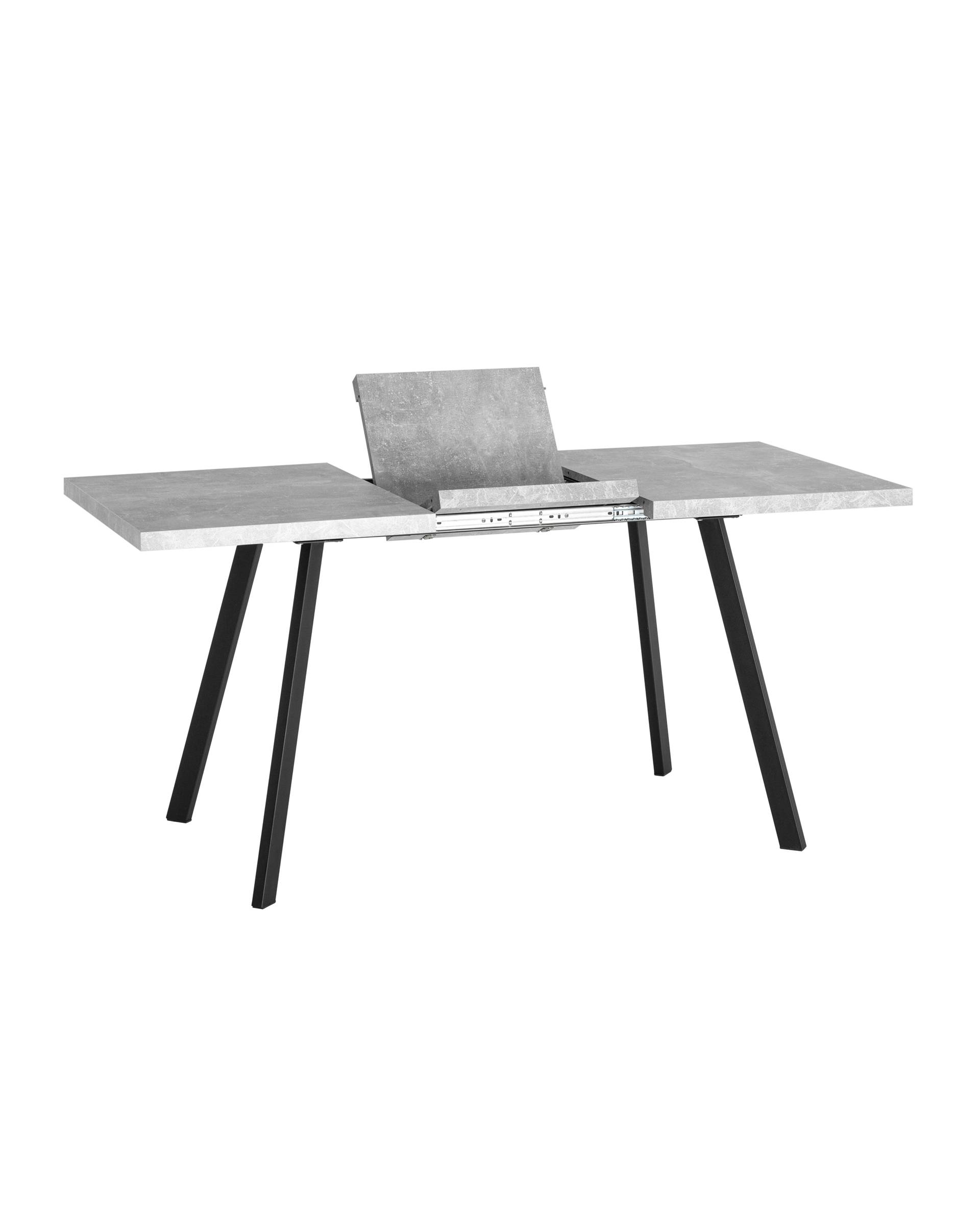 Стол Plain 116-158*74 бетон/черный из Италии