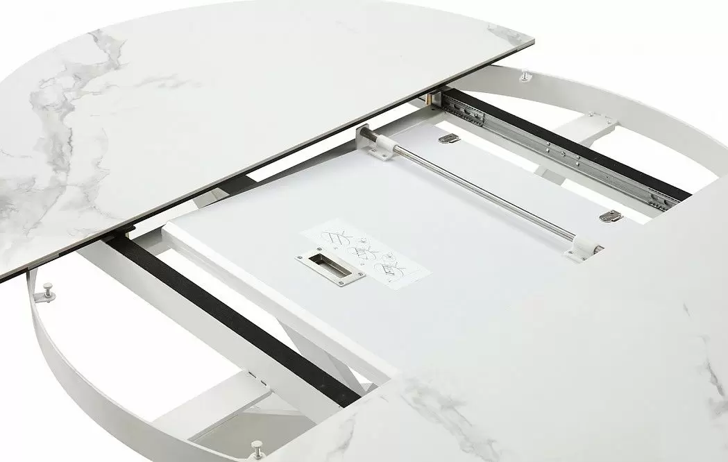 Стол раскладной Diona 120-170, керамика "каррарский мрамор" из Италии