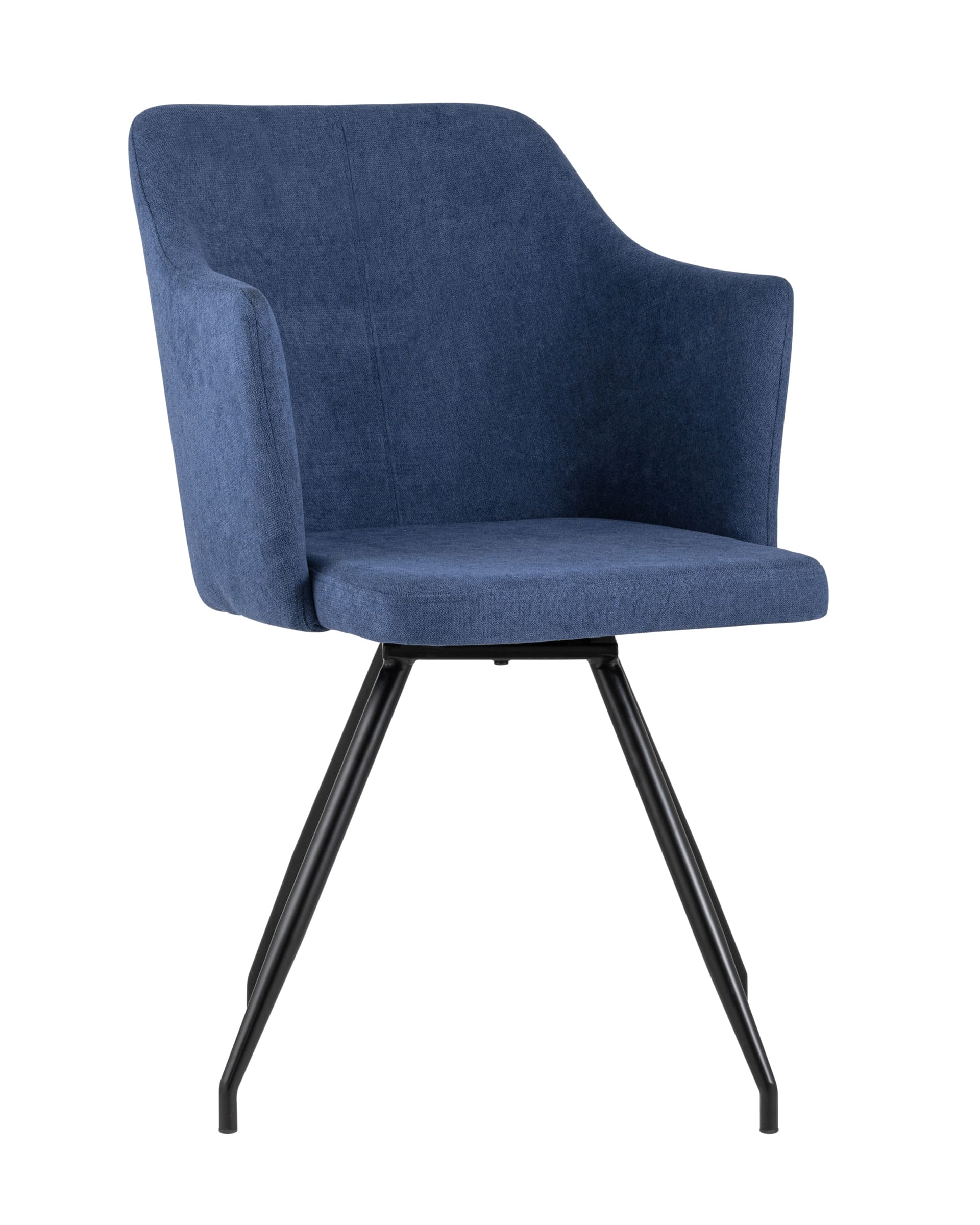 Стул Слинг вращающийся, синий шенилл из Италии